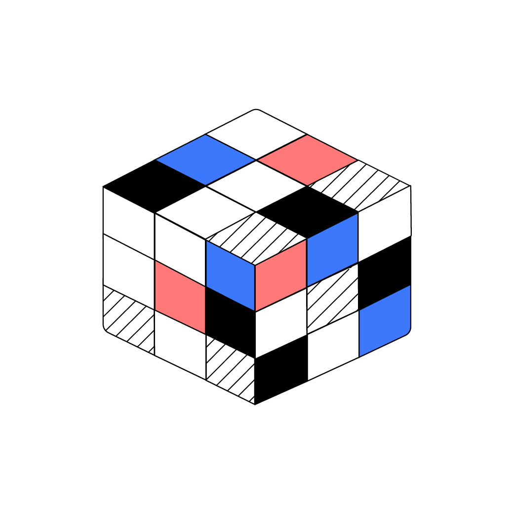 Illustrazione di un cubo di rubrik che rappresenta il servizio 