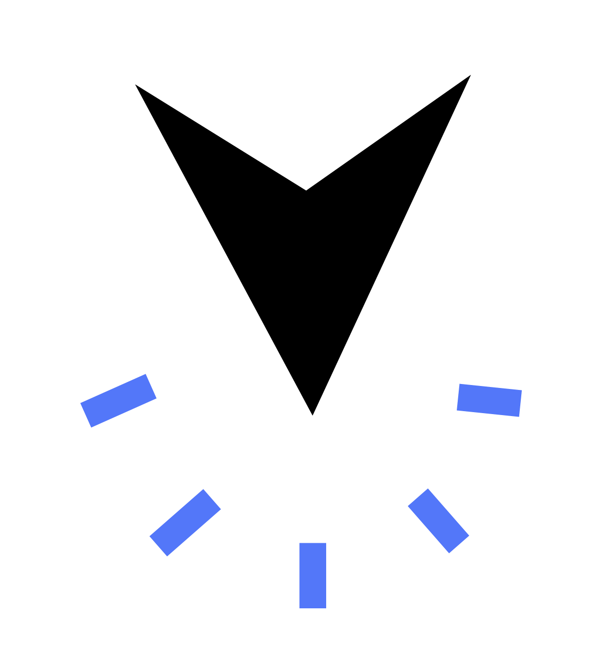 Freccia che punta verso il basso.