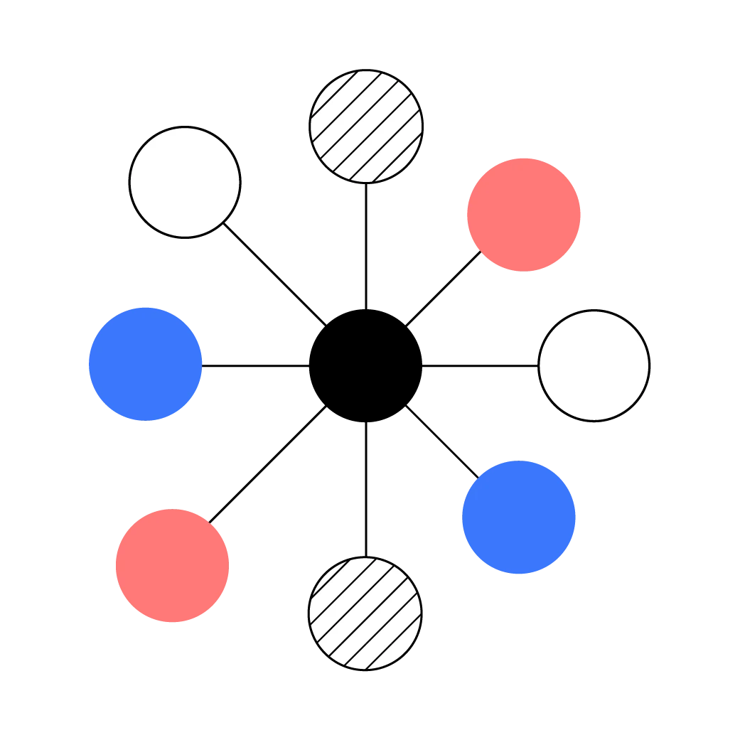 Illustrazione astratta di un 'occhio all'interno di un quadrato