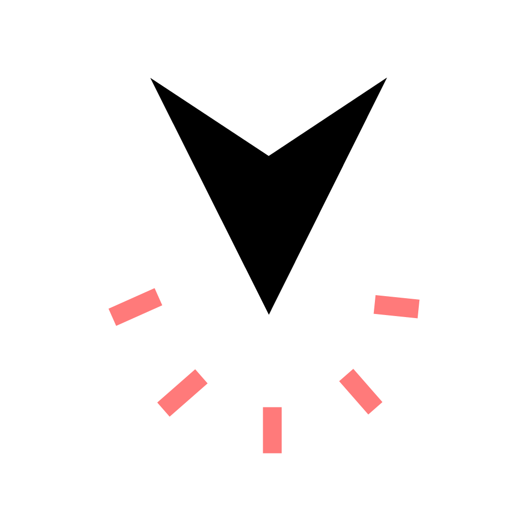Illustrazione di una feeccia che punta verso il bottone