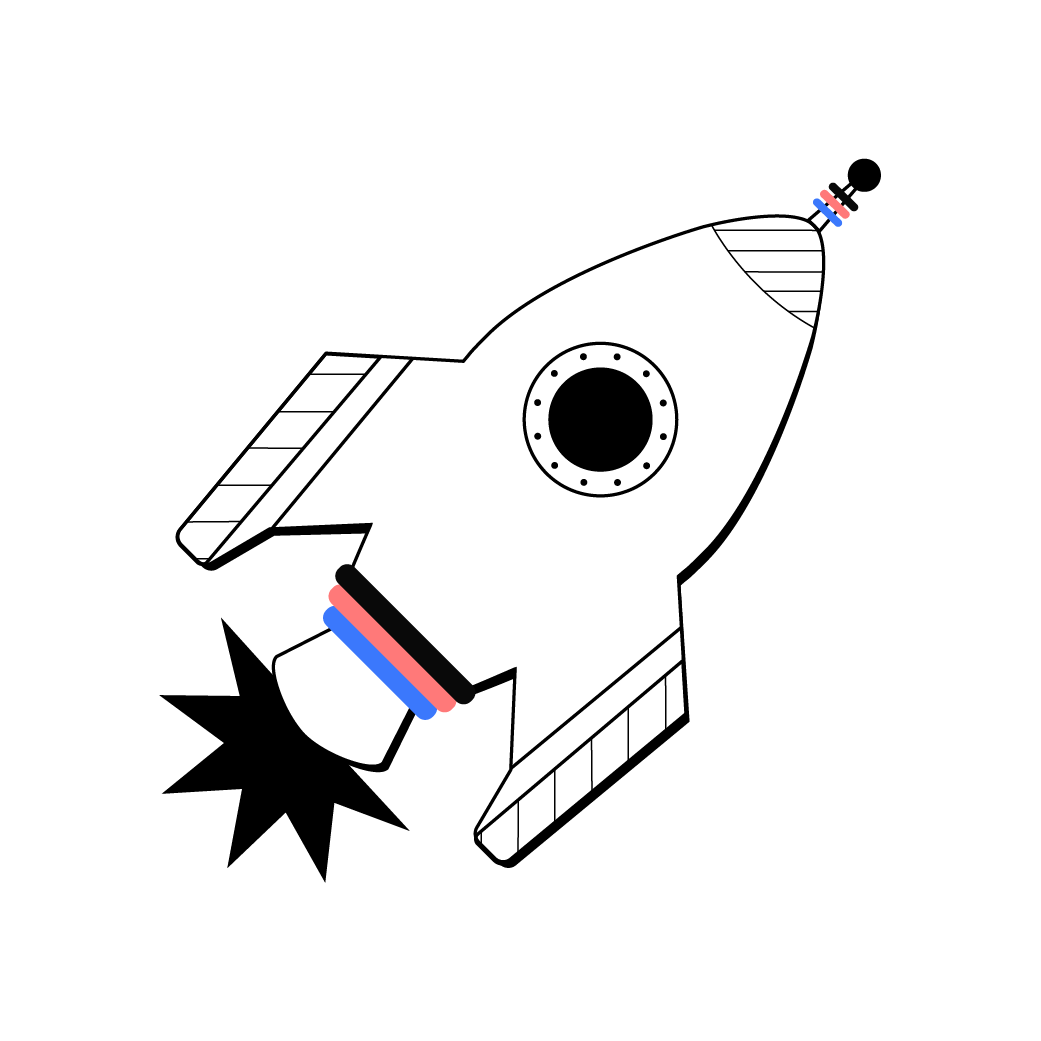 Illustrazione astratta di un razzo