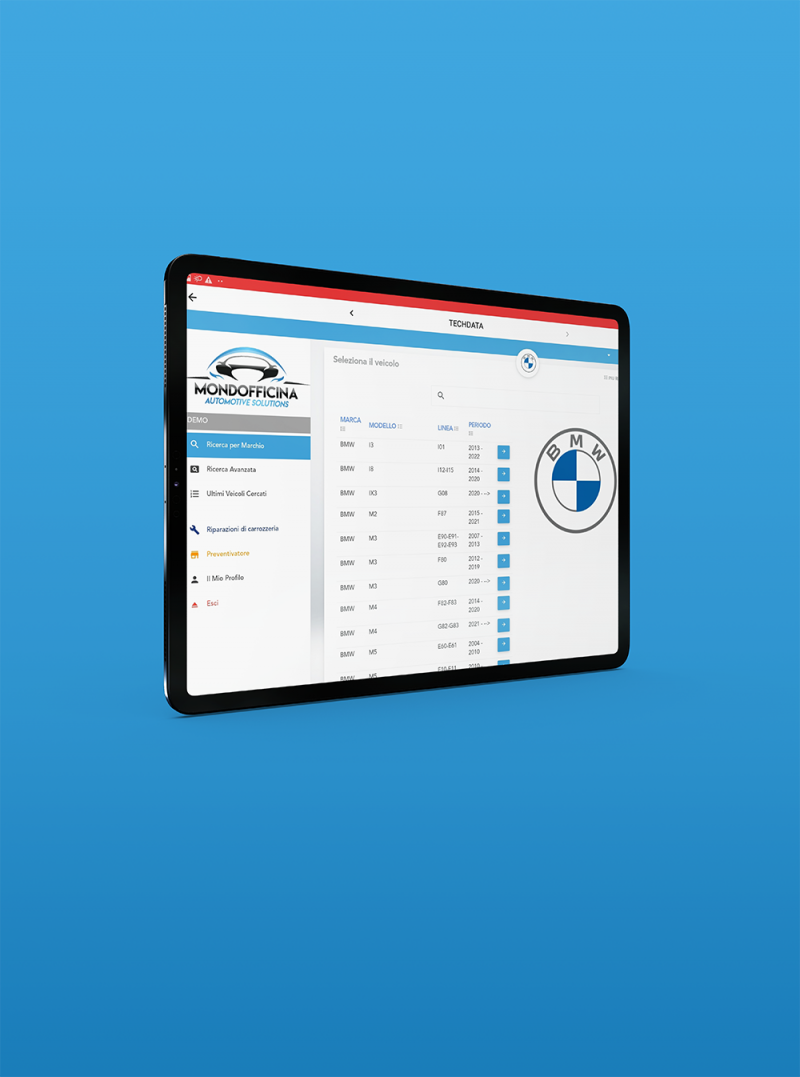Schermata home app techdata