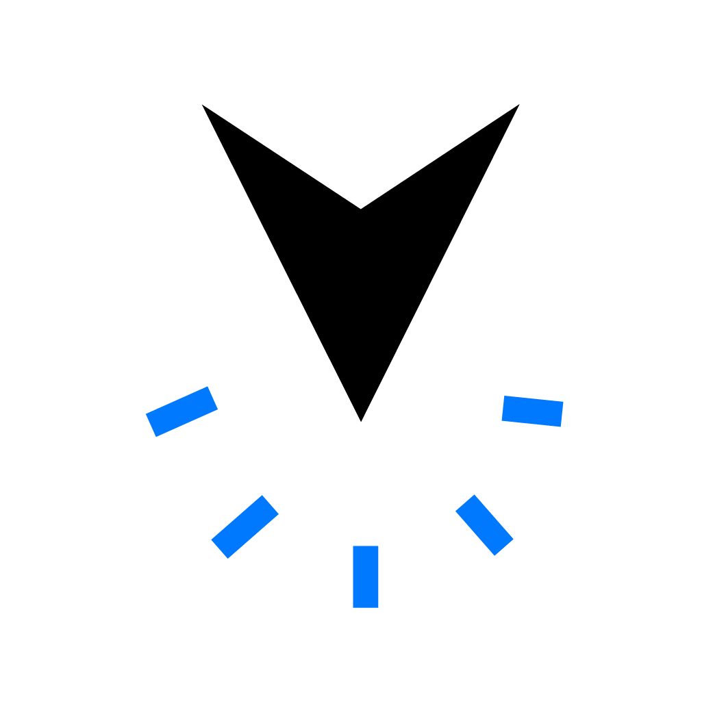 Freccia che punta verso il basso.